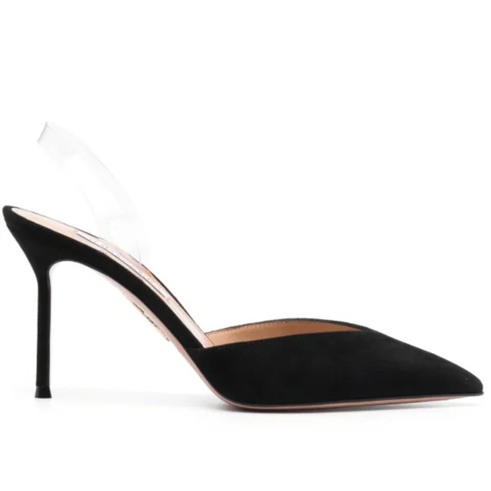 Aquazzura Black Suede Heels